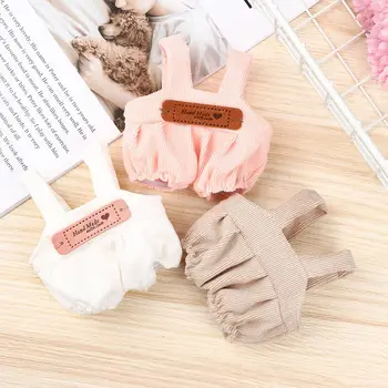 Yeni Giysi Peluş 20 cm Idol oyuncak bebek giysileri Kaçak Çocuklar Doldurulmuş Hayvan Sevimli Karikatür Tulum askılı çanta kanvas ayakkabılar Oyuncak
