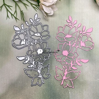Yeni Çiçek yaprak şube Metal Kesme Ölür DIY Scrapbooking Albümü Kağıt Kartları Dekoratif El Sanatları Kabartma Kalıp Kesim