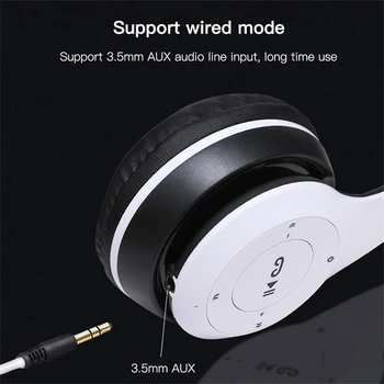 Olaf P47 Kulaklık Kablosuz mikrofonlu kulaklıklar Spor Kulaklıklar Cep Telefonu PC Laptop İçin Destek SD Kart Bluetooth Kulaklık 5.0