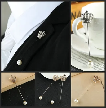 Promosyon Sıcak Satış Kaplama Çapraz Moda Broş Broş Taç Broş Pin Gömlek Yaka Toka Ceketler Şal Aksesuarları