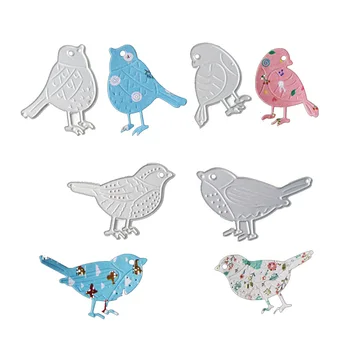 Doİce Vita 4 adet Kuş Ölür Hayvan Metal Kesme Ölür Scrapbooking için Kalıp Kesim DIY Noel Kağıt Kart Yapımı El Sanatları Şablonu