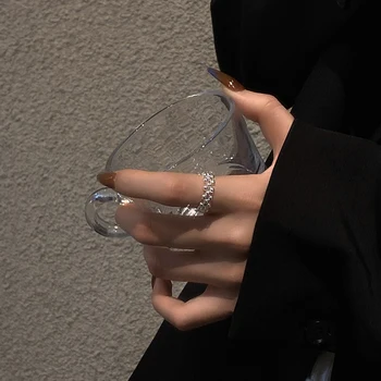 Gümüş Renk Basit Yuvarlak Boncuk Tasarım Ayarlanabilir İşaret Parmağı Yüzük Kadınlar İçin Trendy moda takı Toptan