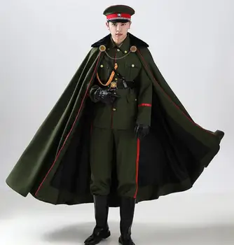 Kuomintang Savaş Lordu Memuru Giyim Askeri Vintage Yeşil Takım Elbise Kış