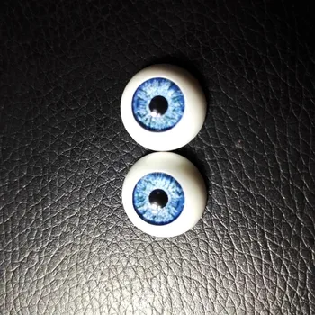 30 Pairs(60 Adet) toptan Bebekler Göz Küresi Aksesuarları Yüksek Kalite 16mm Akrilik Doll Eyes Reborn mavi Renkler Yarım Yuvarlak Gözler Oyuncaklar