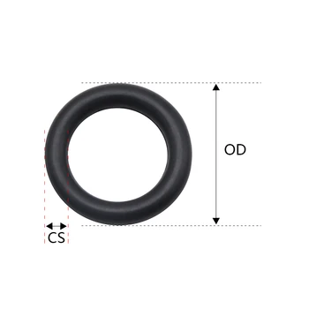 10/50 Adet EPDM o Yüzük CS 3mm OD 10 ~ 100mm Asit ve Alkali Direnci Su Direnci Sürtünme Direnci o-ring Siyah
