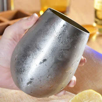500ml Paslanmaz Çelik bira kupaları Gümüş şarap kadehi Bardak Kokteyl kahve fincanı Metal İçme Kupa Bar Drinkware Kahve Kupa