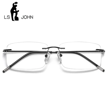 Çerçevesiz okuma gözlüğü Erkekler Titanyum Alaşımlı Multifokal Anti Mavi Işın Reçete Gözlük Kadın Presbiyopik Gözlük Diyoptri + 1.0