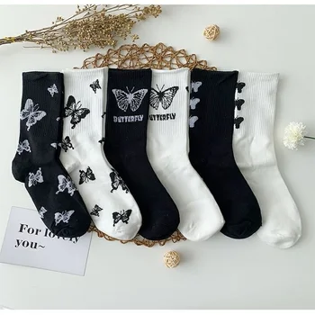 Japon Sevimli Kelebek Çorap Kadınlar için Kadın Bağlı Yay Moda Bahar Yaz Kawaii Okul Tasarımcı Harajuku Çorap