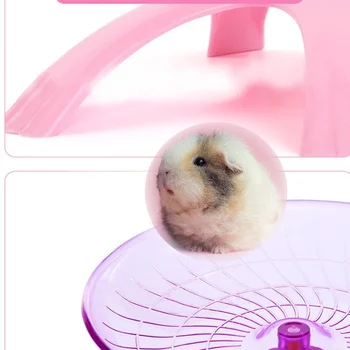 Pet Hamster Uçan daire 18 cm egzersiz tekerleği Hamster Fare Koşu Disk Oyuncak Kafes Aksesuarları