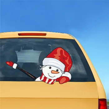 Yeni Yıl 2023 Noel Baba Pencere cam sileceği Araba Sticker Çıkartmaları Noel Dekorasyon Cam Pencere Sticker Navidad 2022 Hediyeler