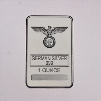 Alman Reichsadler 1 oz Gümüş külçe Bar, .999 gümüş bir troy ons Alman kartal külçe bar