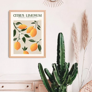 Meyve Pazarı Baskı Tarzı Limon Portakal Posterler Baskılar İskandinav Mutfak Duvar Sanatı Resimleri Ev Restoran Dekor Tuval Resimleri
