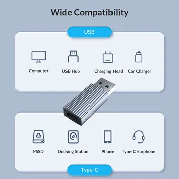 ORICO USB 3.1 Adaptör OTG Erkek C Tipi dişi adaptör Dönüştürücü 10Gbps iletim başlığı veri şarj cihazı Macbook OTG Bağlantı