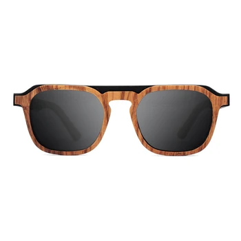 Klasik Ahşap Güneş Gözlüğü Polarize Gözlük Kadın Erkek Marka Tasarım Vintage Kare Gözlük Açık Sürüş UV400