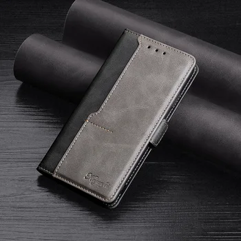 Deri Flip Case Realme İçin XT X7 X50M X50 X3 Superzoom X2 X V5 V3 V15 V11 Q2 Q2İ Q 5G Pro Cüzdan Kapak İş telefon kılıfı