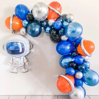 Dış Uzay Parti Astronot Roket Gemi Balonlar Folyo Galaxy Güneş Sistemi Tema Parti Çocuk Çocuklar Doğum Günü Partisi Dekoru Helyum Topları