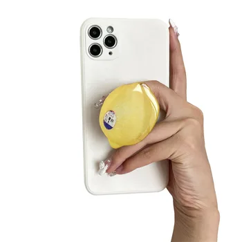 Sevimli 3D Meyve Çilek Ekmek Yumurta Katlanır Cep telefon tutamağı Standı Tutucu iPhone Samsung Huawei İçin Kore Gıda Braketi Griptok