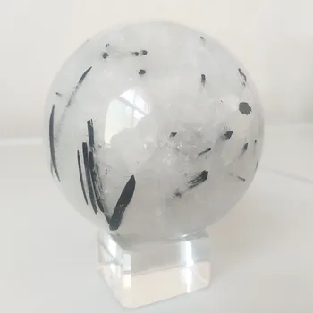 Doğal Siyah Turmalin Topu Kuvars Kristal Küre Ev Dekorasyon Taş Koyu Enerji Çakralar Büyücülük Reiki Şifa Kristalleri