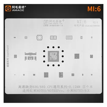 AMAO Yüksek Kaliteli Telefon BGA Reballing Stencil İçin Xiaomi 6x Note3 Redmi Note5pro SDM636 660 CPU Güç WIFI NAND ıı