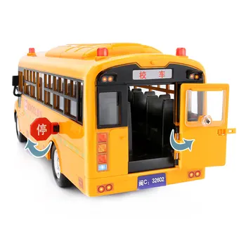 Simülasyon Atalet Okul Otobüsü Oyuncaklar Okul Araba Modeli Aydınlatma oyuncak arabalar Çocuklar için Eğitici İnteraktif Oyuncaklar