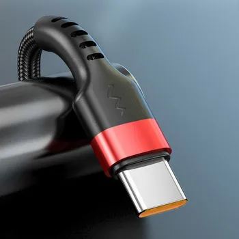 1/2m 6A USB C Tipi Kablo Hızlı Şarj Hızlı Şarj Şarj Xiaomi Samsung Huawei için USB-C Veri Kablosu Kablosu Telefon Şarj Kabloları