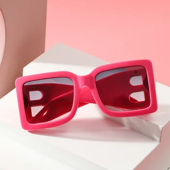 MIZHO Yeni Moda Boy Mektup B Kare Eğilim Kaliteli Güneş Gözlüğü Kadın Marka Lüks UV400 Retro Güneş Gözlüğü Gafas de sol