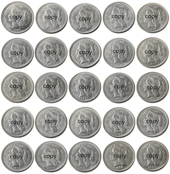 ABD Bir dizi(1865-1889) 25 adet Üç Cent Nikel Kopya Para