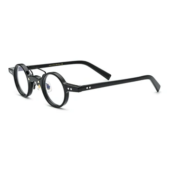 Vintage Asetat Optik Gözlük Çerçevesi Erkekler Yuvarlak Miyopi Reçete Gözlük Kadınlar Lüks Retro Küçük Gözlük Çerçevesi Gözlük