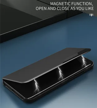Flip Deri Telefon Kılıfı İçin Samsung Galaxy S22 Artı 5G Lüks Akıllı Pencere Görünümü Manyetik Kitap Standı Kapak İçin S22 Ultra Funda
