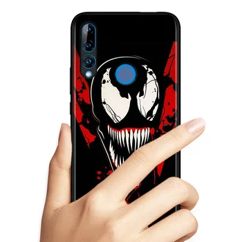 Kötü Marvel Venom Yumuşak Siyah TPU Kapak Onur 60 50 30 20 20 10 9 9X 9A 9C X8 8A Pro Artı Lite 4G 5G telefon kılıfı
