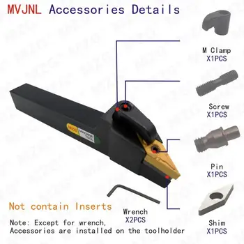 MZG MVJNL 20mm 25mm Sıkıcı Işleme Kesici Metal Kesme VNMG Karbür Takım Tutucu Dış Torna Takım Tutucu CNC torna Çardak