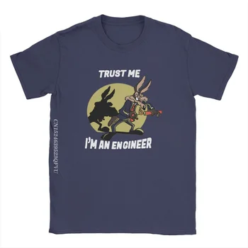 Güven Bana Im Bir Mühendis Tshirt Erkekler İçin Premium Pamuk Vintage Tee Gömlek Yuvarlak Boyun Mühendislik Tees Harajuku Giyim Artı Boyutu