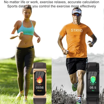 Akıllı saat Erkekler IP68 Su Geçirmez Kalp Hızı Izleme Akıllı Bilezik Kadın Spor Izci Bluetooth Android IOS Için Smartwatch