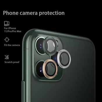 Iphone 11 için Kamera Lens Koruyucu Cam iPhone 11 Pro Max 8 Renkler Metal halka Koruyucu Cam Arka Lens Koruyucu Halka Kapak