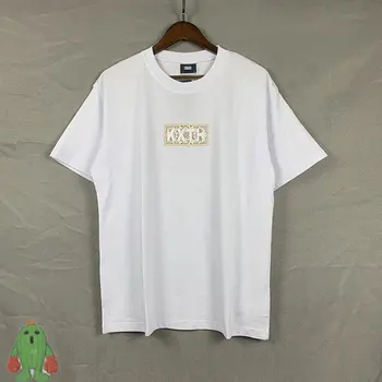 Yaz sokak erkek giyim KİTH T-shirt pamuk yuvarlak boyun kutusu Logo T gömlek