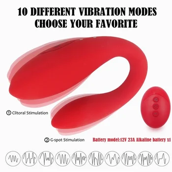 Çift Vibratör Kablosuz Uzaktan Kumanda Çift Vibratörler Giyilebilir Yapay Penis Vajina Klitoris Teşvik Seks Oyuncakları Masturbator