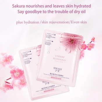 Yüz Sakura Özü Kore Kozmetik Yüz Maskesi Gözenekleri Küçültmek Nemlendirici Anti Aging Kırışıklık Doldurmak Beyazlatma Cilt Bakımı