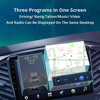 Tıebro 2DİN Android10 Araba Radyo Ford Ecosport 2013-2017 İçin Araba Alıcısı GPS Navigasyon otomobil radyosu Bluetooth Çalar HİÇBİR 2DİN DVD