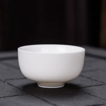 1 adet/3 adet Çin Seramik çay bardağı Beyaz Porselen Kung Fu Bardak Çömlek Kolu Drinkware Şarap Kahve Kupa Çay Fincanı Toptan