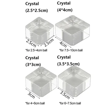 Höyük / Küp Şekli Şeffaf Kristal Top Taban Temizle Ekran Tutucu Fotoğraf Prop Yaratıcı Hediyeler Ev Dekorasyon Süsler