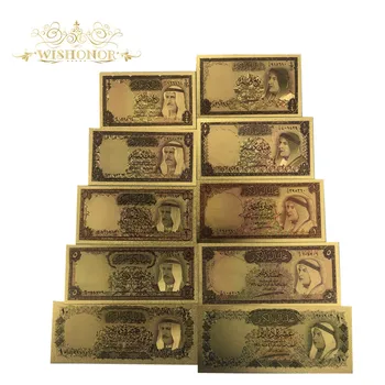 1 setleri Kuveyt Devlet Altın Banknot Dinar Banknot Faturaları İçin Ev Dekor Ve Koleksiyon