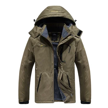 Kış Ceket Erkekler Kalın Rüzgar Geçirmez Su Geçirmez Polar Ceket Erkek Askeri Dış Giyim Parka Artı Kadife Boyutu 6XL, 7XL, 8XL Palto