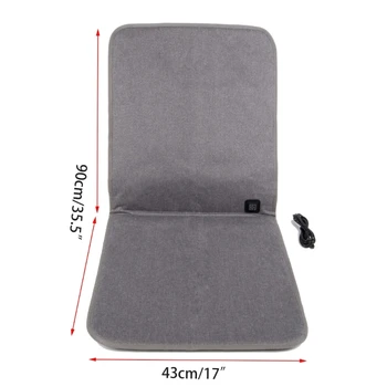 USB ısıtmalı yastık 3 seviyeleri ısıtma oturma pedi yastık malzemeleri açık seyahat kamp için taşınabilir