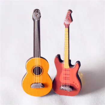 Gitar Beth Enstrüman Sevimli Buzdolabı Mıknatısları Minyatür Kurulu Manyetik Ev Dekor Duvar Çıkartmaları Odası Süslemeleri
