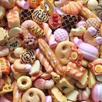 10 Adet Dıy Balçık Malzemeleri Aksesuarları telefon kılıfı Dekorasyon Balçık Dolgu Minyatür Reçine Kek Meyve Şeker Çikolata Öğrenme
