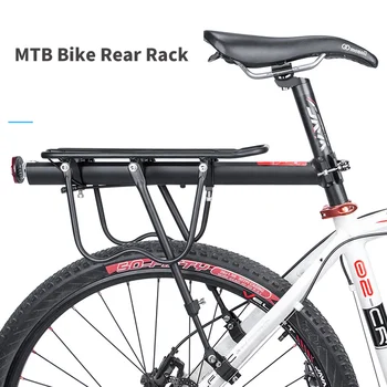 Büyük kapasiteli bisiklet Bagaj kargo tutucu ile emniyet uyarı ışığı ayarlanabilir bisiklet bisiklet taşıyıcı arka raf Fit 20-29 