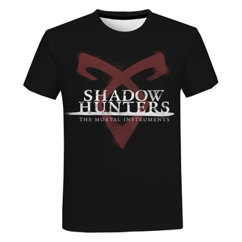2021 Sıcak TV Serisi Shadowhunters 3D T Shirt Erkek Kadın Moda Rahat Kısa Kollu komik tişört Erkek Kız Streetwear Tee Tops