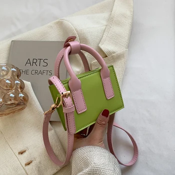 Şeker Renk Mini PU Deri Moda Tasarımcısı Omuz Crossbody Çanta Kadınlar için 2022 Çantalar ve Çanta Bayan Sevimli Tote