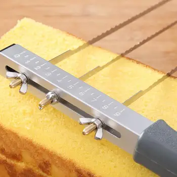 Ayarlanabilir Büyük 3 Bıçakları Kek Kesici Ara Katman Kek Dilimleme DIY Ev Pişirme Araçları Leveler Paslanmaz Çelik Kesim Testere