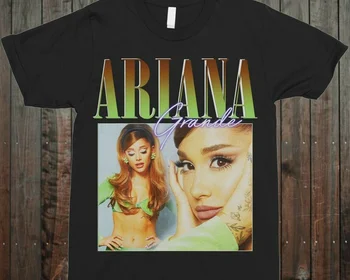 Erkek tişört Ariana Grande 90'lı Crewneck Vintage Tişört Kadın Tshirt